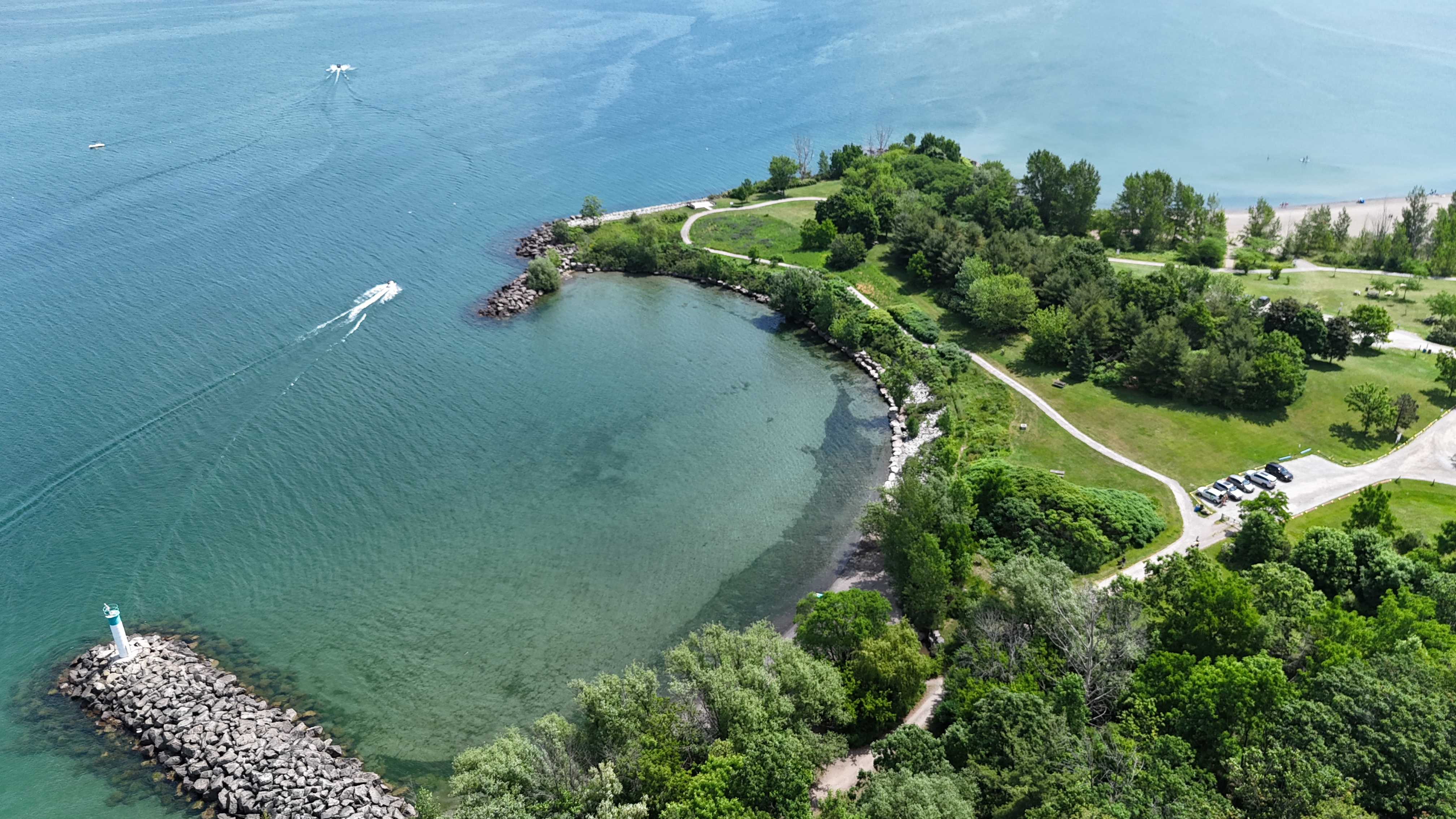 Drone Photo Of A Landscape With A Lake